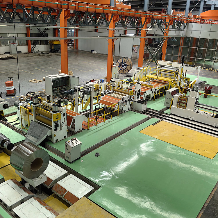 Unwinding, leveling, slitting and cutting lines