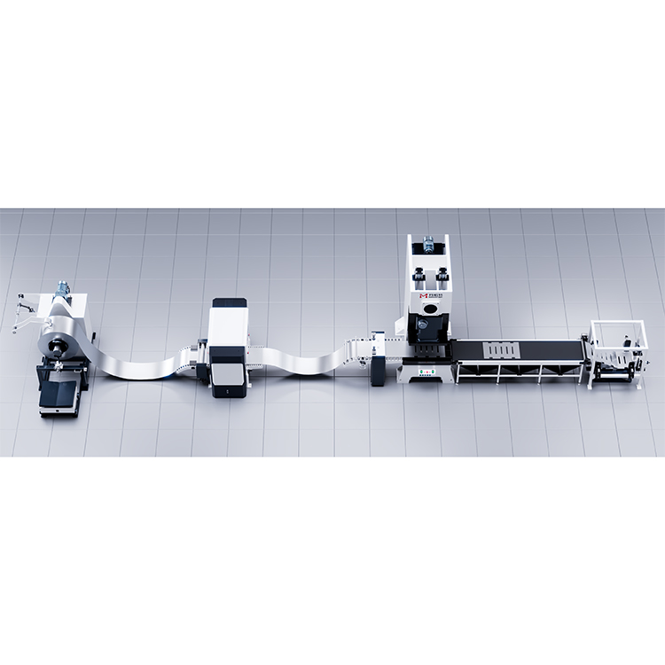 Uncoiling automatic stamping production line