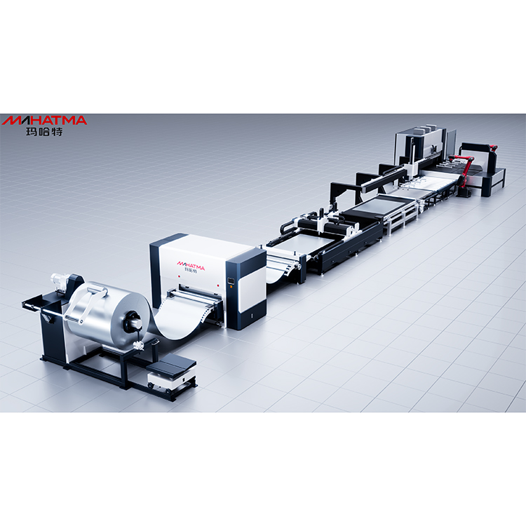 Automatic unwinding, flattening and bending line