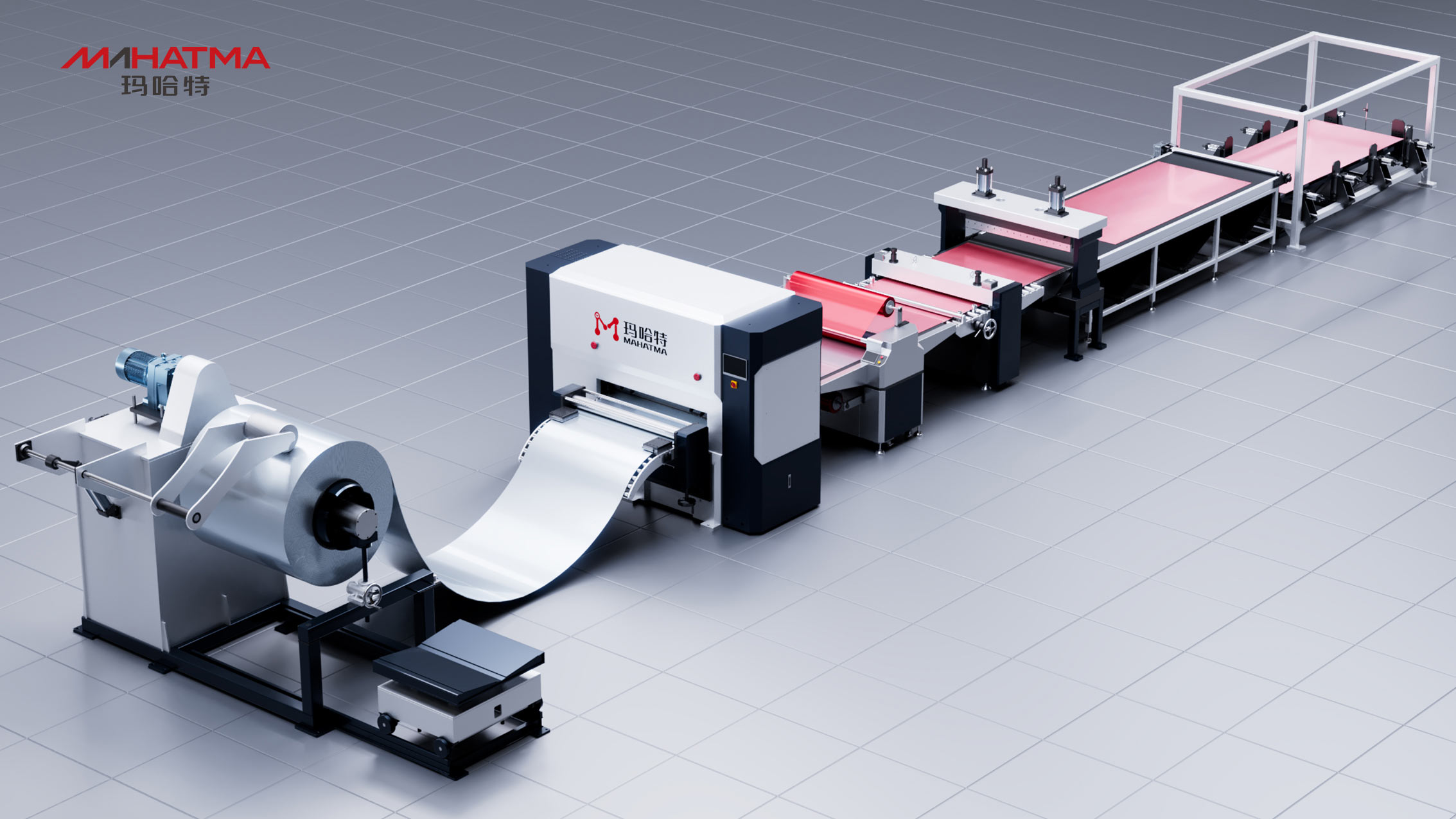 Automated Uncoiling leveling shearing Line