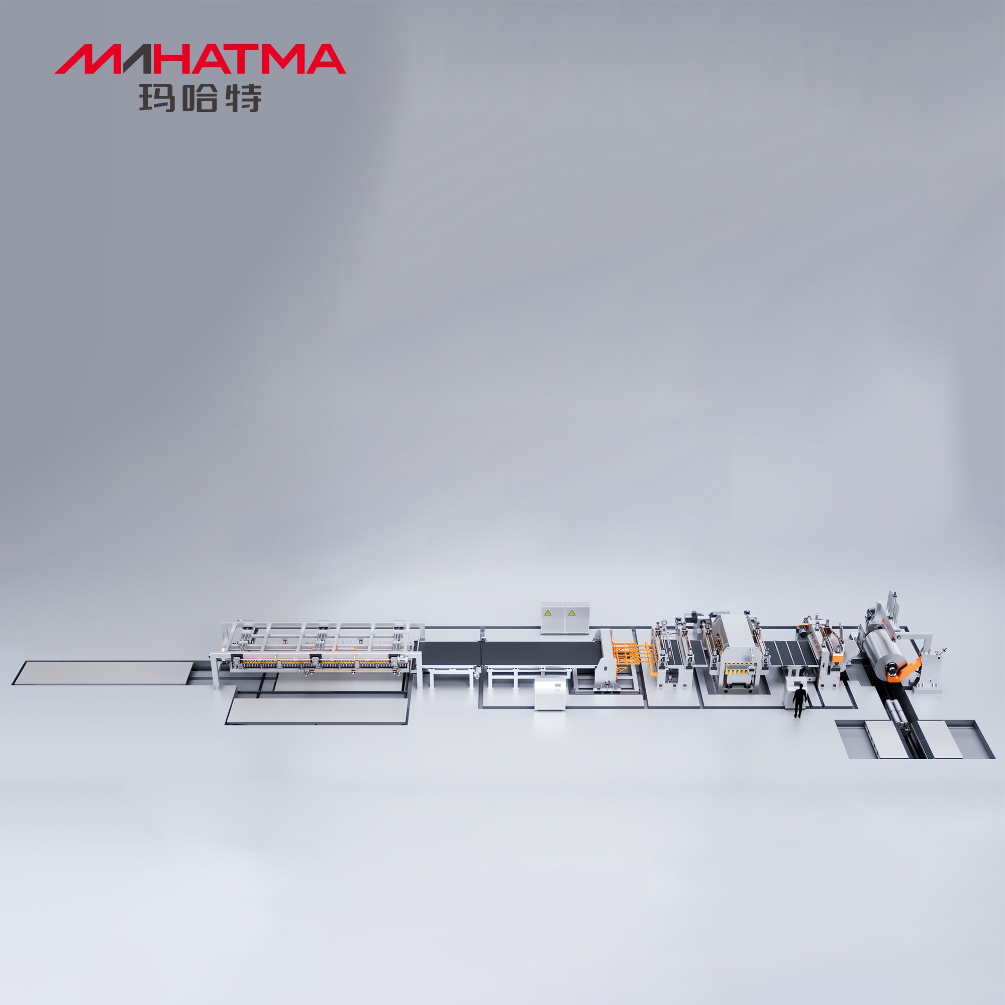 High-precision automatic unwinding, leveling, and cross-cutting line