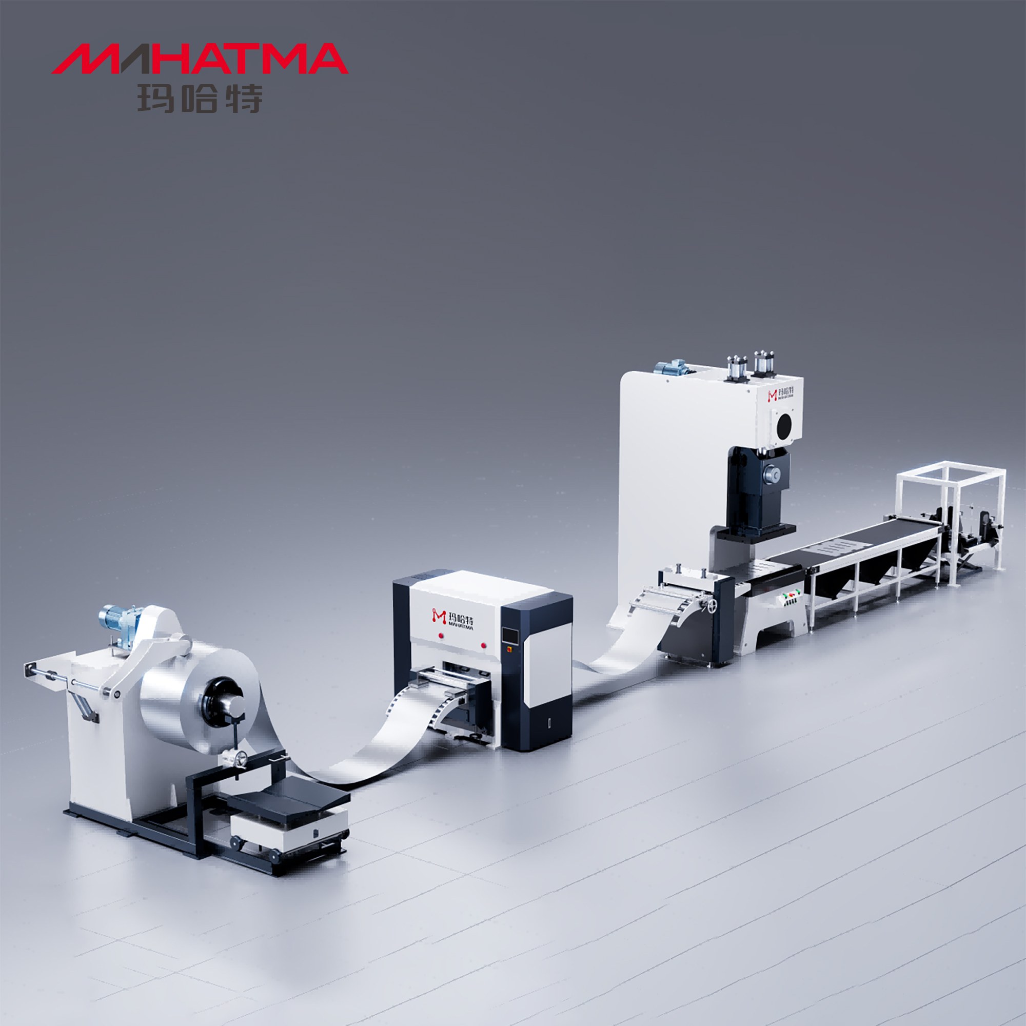 High-Precision Automatic Unwinding, Leveling, and Stamping Line